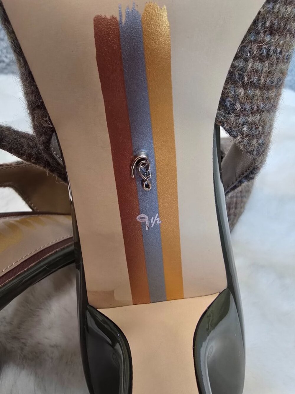 Sam Edelman Bianka Slingback Pumps Brown Plaid Fabric Women's Sizes NEW - Picture 12 of 13